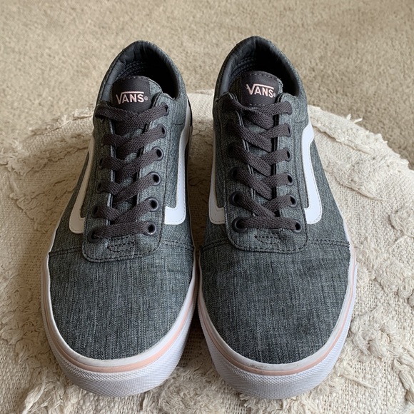 Vans Old Skool Grey & Light Pink Skate Shoes women’s size 10 - Picture 4 of 14